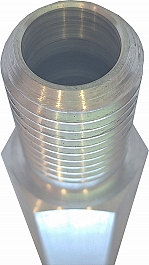 Наружная резьба шестигранных алюминиевых удлинителей для алмазной коронки Kern 1 1/4 UNC, 200 мм